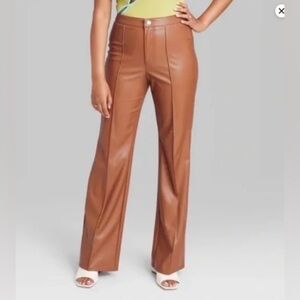 Wild Fable Faux Brown Leather Pants Size 8